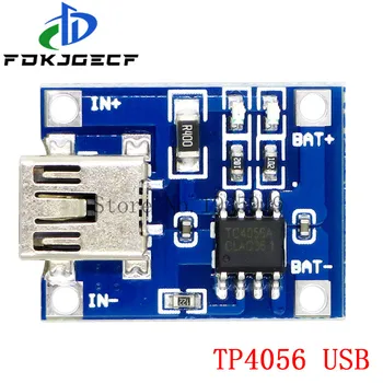  100gab Mini Micro Tips-c USB 5V 1A 18650 TP4056 Litija Akumulatora Lādētāja Uzlādes Moduli Kuģa Aizsardzības Funkcijas Dual