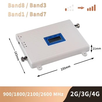  2G 3G 4G Mobilo Telefonu Pastiprinātājs, GSM WCDMA LTE GSM 900 1800 2100 2600 Tri Band Mobilā Signāla Pastiprinātājs Mobilo sakaru Retranslācijas