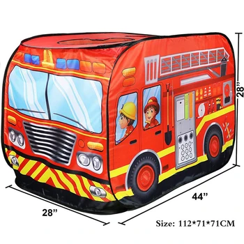  Spēle Māja Spēlēt Telts Fire Truck Policijas Autobusu Salokāms Pop Up Rotaļu Namiņš Bērnu Rotaļu Telts Saldējums Ugunsdzēsības Modelis Māja