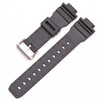  Watchbands 16mm X 25mm Vīriešiem Black Sports Daivings Gumijas, Silikona Pulksteņu Siksniņas Joslas Casio 6900 Sērijas Skatīties Piederumi