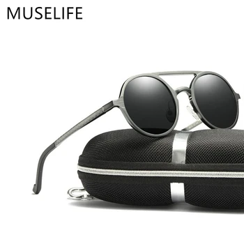  MUSELIFE zīmola alumīnija magnija polarizētās saulesbrilles ir 2021. saulesbrilles, vīriešu kārtas braukšanas punk brilles ēnu Oculus masculino