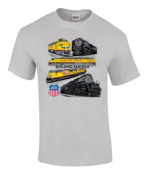  Karstā Jauns 2019. Gada Vasaras Modes Savienības Klusā Okeāna Kolāža Autentisku Dzelzceļa T-Krekls [64] Tee Krekls